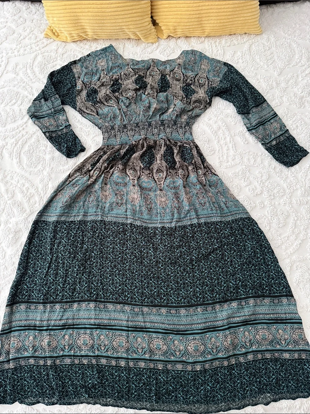 Free People She's a Lady Reversible Midi Dress in Jade